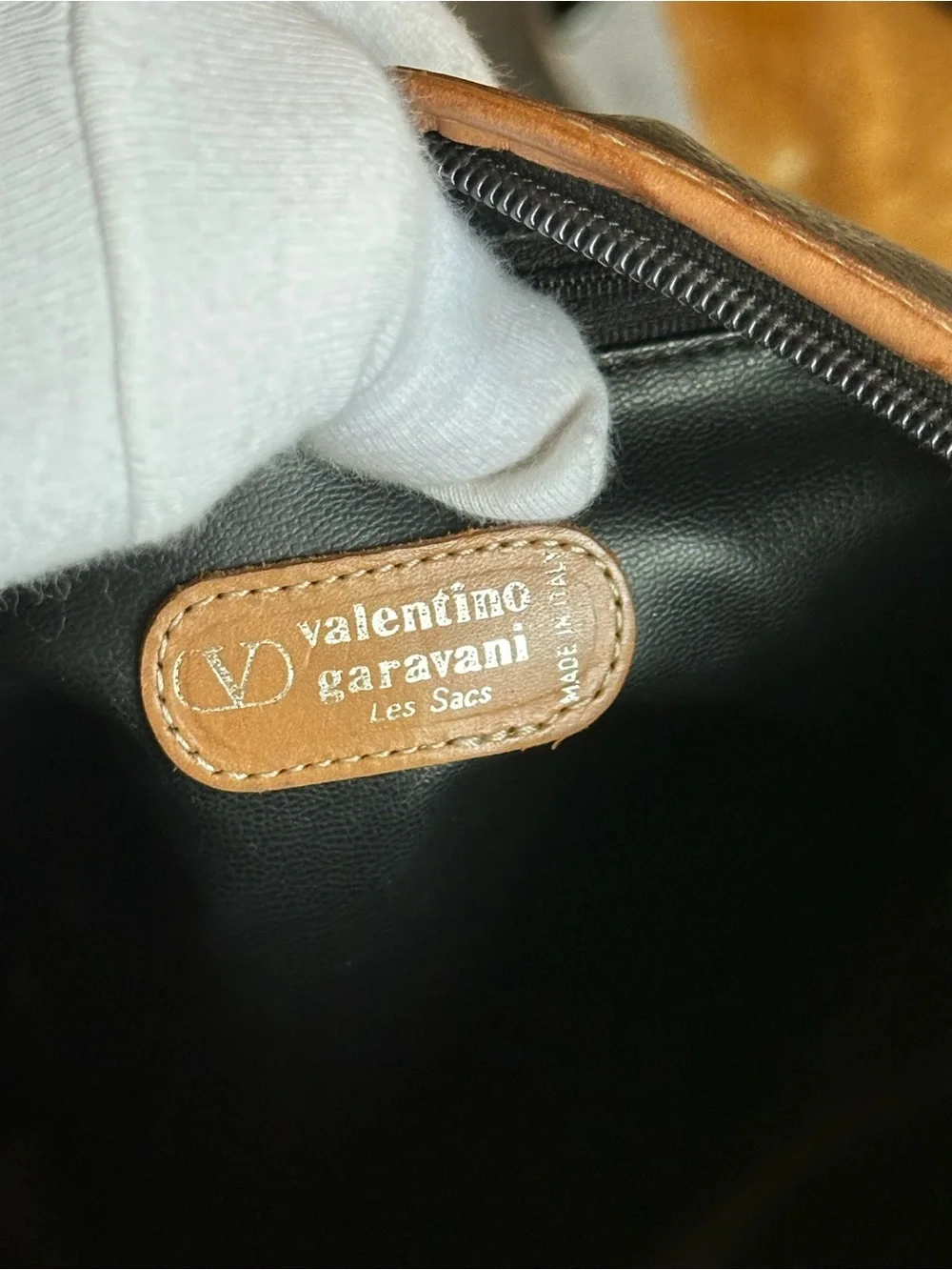 Valentino Garavani Vintage Black Leather Clutch
